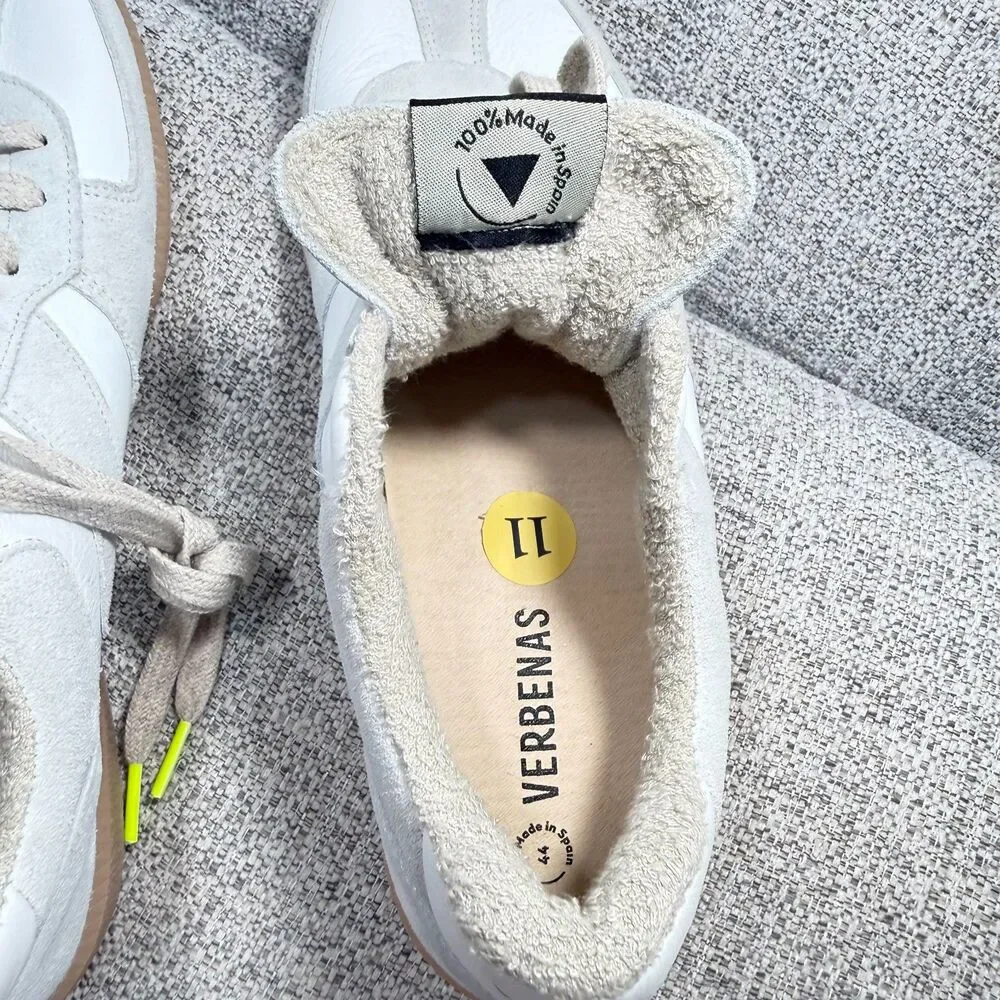 NWT Verbenas Soro Savage Men's White and Tan Sneakers size EU 44 US 11